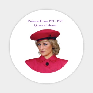 British Royalty Princess Diana Queen Of Hearts Portrait Magnet